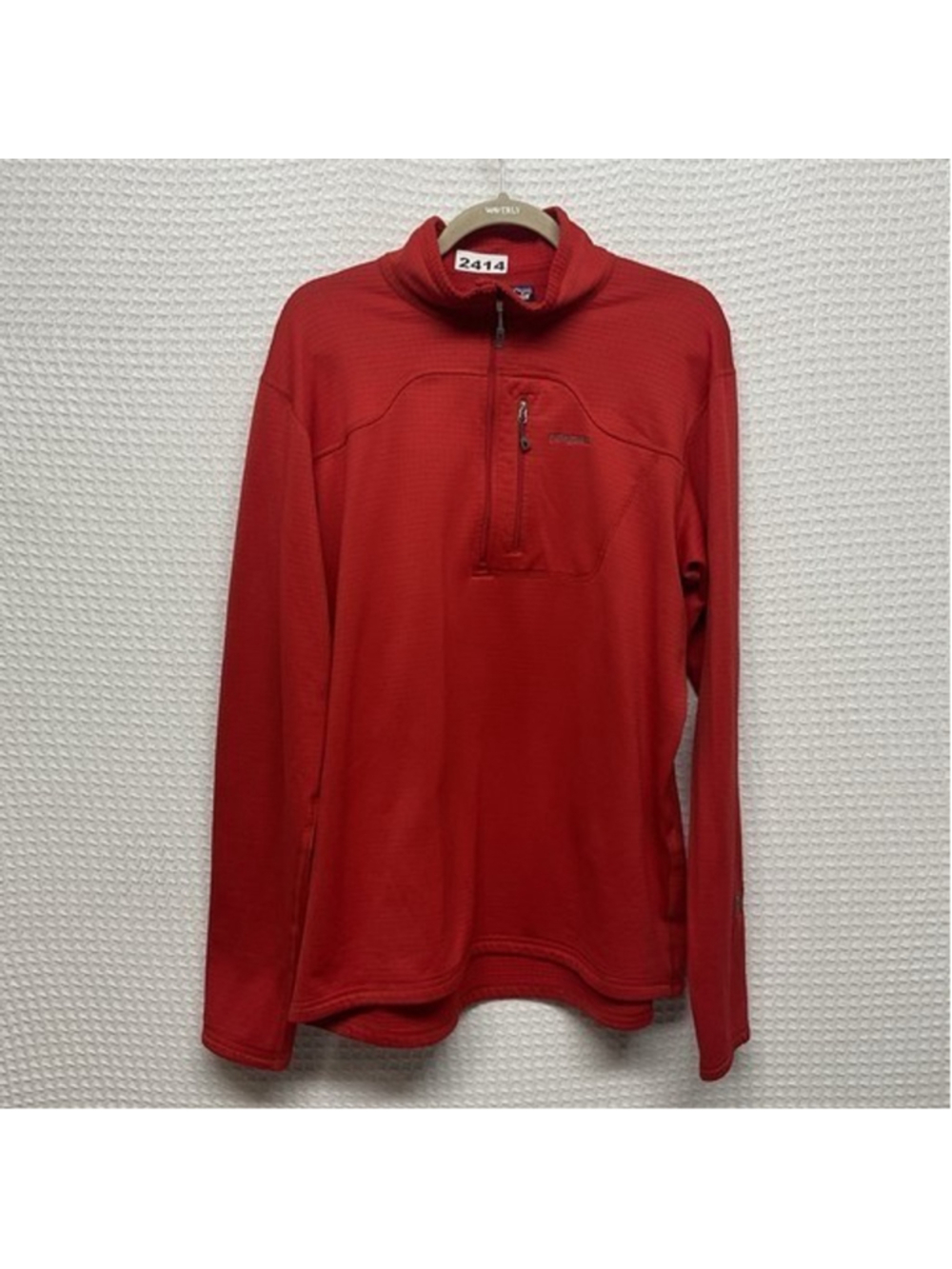 Patagonia R Red 1/4 Zip Fleece Base Layer Sweater Pullover Men XL